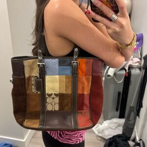 Coach Multicolor Patchwork Shoulder Bag